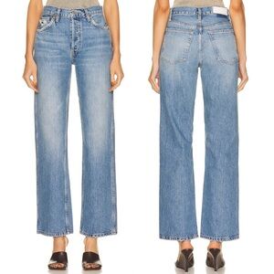 RE/DONE 90s High Rise Loose Jeans Worn Blue Redone